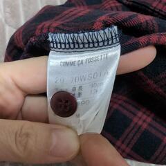 COMME CA FOSSETTE 黒と赤のチェック柄ワンピースの画像