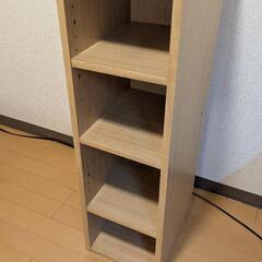 木目カラーボックス　縦長