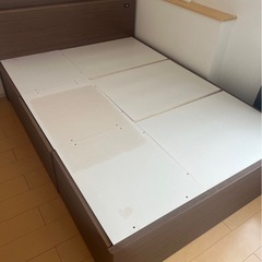 Ｎスリープマットレスダブルサイズ、収納付きダブルベッドフレーム
の画像