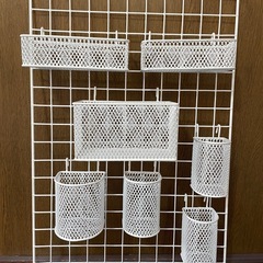 【美品】ワイヤーラックバスケット