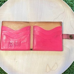 イルビゾンテ 二つ折り財布　ブラウン　ピンクの画像