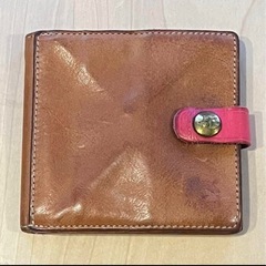 イルビゾンテ 二つ折り財布　ブラウン　ピンク