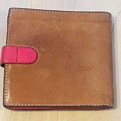 イルビゾンテ 二つ折り財布　ブラウン　ピンクの画像