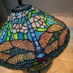 ステンドランプ　 ステンドグラス ドラゴンフライ テーブルランプ アンティークの画像
