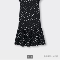 水玉ワンピース　夏服の画像