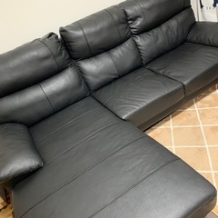 【美品】L字黒ソファー