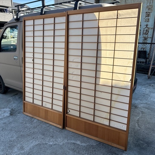 ①襖　一対　現状　建具　昭和レトロ