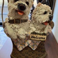陶器ワンチャン🐶の傘立て - 置物、オブジェ 陶器ワンチャン🐶の傘立て - 置物、オブジェ