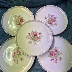 花柄プレート/5枚セット/新品未使用/0円