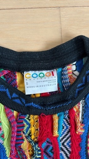 90s］COOGI クージー 3Dニット マルチカラー メンズM COOGI クージー