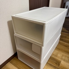 【3つセット】収納ケース ストラ 幅39cm 押入れ クローゼット プラスチック 引き出し の画像