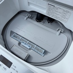 美品 SHARP シャープ 縦型洗濯乾燥機 EX-TX5E 洗濯5.5kg /乾燥3.5kg /ヒーター乾燥　2021年製 一部ヘコミ有りの画像