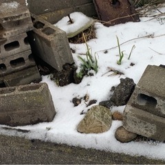 引き取り決まりました。ブロック40個程、漬物石3個、自然石15個程のセット の画像