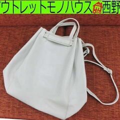 GIUDI/ジウディ 牛革 リュック ハンドバッグ シルバーグレ...