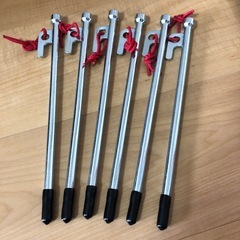 未使用　収納袋付きスチールペグ　25㎝　 アウトドア①