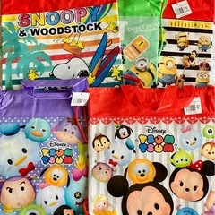 【新品】ディズニーツムツム　スヌーピー　ミニオン　2WAYトート...