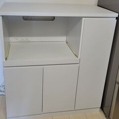LOWYA レンジ台　食器棚　ホワイト