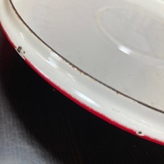 【昭和レトロ】エベレスト　ホーロー製両手鍋　20cm 赤　EVEREST レトロポップの画像