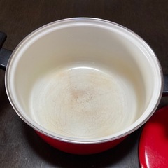 【昭和レトロ】エベレスト　ホーロー製両手鍋　20cm 赤　EVEREST レトロポップの画像