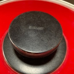 【昭和レトロ】エベレスト　ホーロー製両手鍋　20cm 赤　EVEREST レトロポップの画像