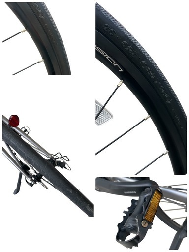 ★asahi PRECISION SPORTS クロスバイク サイズ470 サイクルベース　あさひ　プレシジョンスポーツ　グレー