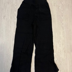 ブラックリブパンツ