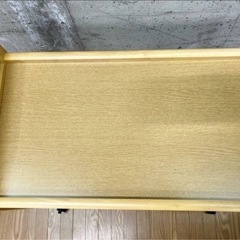 ニトリ NITORI キッチンワゴン オルガ キャスター付きワゴン ライトブラウン 天然木 テーブル補助 作業台 の画像