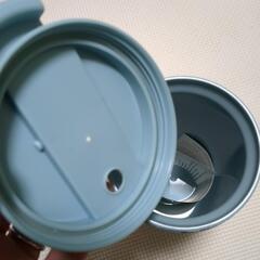 【未使用品】水色 バラ サーマルマグの画像
