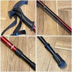 トレッキングポール＊杖＊登山用　杖＊ステッキ＊ウォーキング　ハイキング＊長さ調節可能＊美品＊の画像