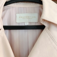 PROPORTION ピンク ダブルブレスト トレンチコートの画像
