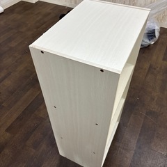 ３段カラーボックス　アイボリーの画像