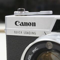 ジャンク シャッター不動 Canon Canonet 17 QUICK LOADING シルバー×ブラック 革ケース付 レンジファインダー フィルムカメラ 札幌市 清田区 平岡の画像