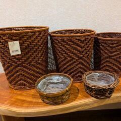 【新品】編み籠大中小3点セットおまけ付き