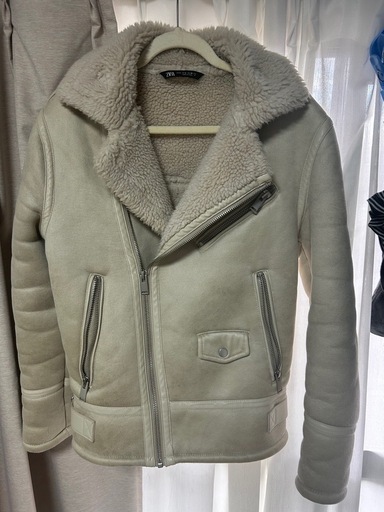 ZARA ムートンライダースジャケット