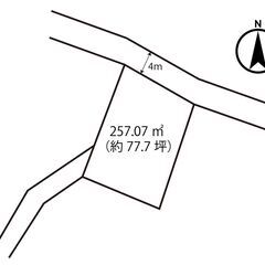 土地　栃木市岩舟町静(約77.7坪)　398万円 - 栃木市
