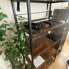 ニトリ 木製シェルフ（棚） ブラウン（茶色）の画像