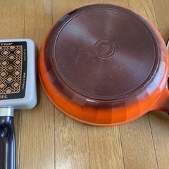 ティファール(T-fal)卵焼き　フライパン／パール金属　33cm ダイヤモンドコート　IH不可　ガス　フライパンセットの画像