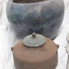 ☆無料☆地元のみ発送不可☆火鉢　茶釜　五徳　まとめてセット☆の画像