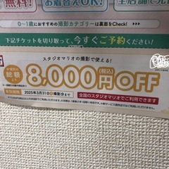 スタジオマリオ　8000円　クーポンの画像