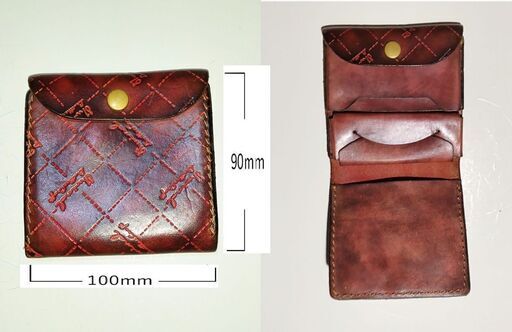 Used【81wind 本革モノグラムミニ財布】