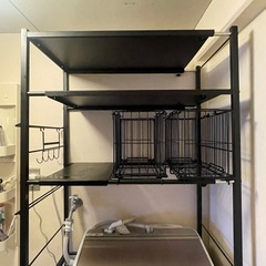 洗面所ワイヤーラックの画像