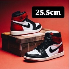 エアジョーダン 1 HIGH OG Black Toe 25.5...
