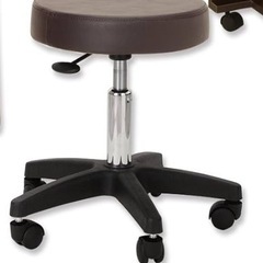 【新品2個セット】キャスター付きスツール椅子ブラウン