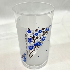 花柄　グラス9個セット ブルーの画像