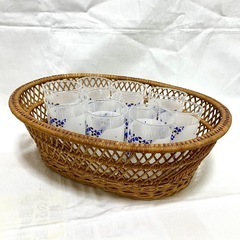 花柄　グラス9個セット ブルー
