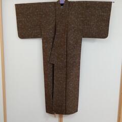 着物　深緑　絣　小紋の画像