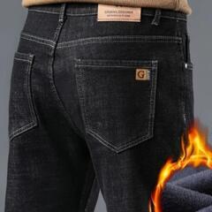 新品🉐36 裏起毛デニムストレッチジーンズの画像