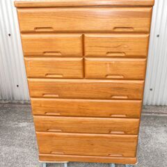 配達先決定🚚　設置・無料配達します🚚天然木💖ハイチェスト💖幅91×奥行45×高さ138㎝💖桐タンス💖の画像