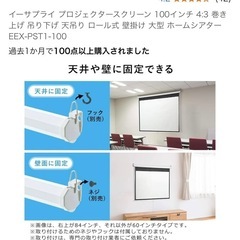 スクリーン100インチの画像