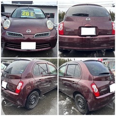 🉐H22 日産マーチ2WD AT 一時抹消　走行44,800㌔フルセグナビ スマートキーの画像